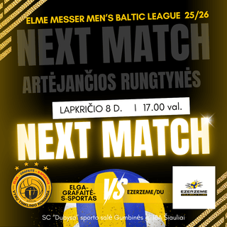 Buy tickets Elme Messer Men's Baltic league | Šiaulių 