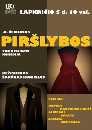 Pirkti bilietus Utenos Kamerinio teatro spektaklis „PIRŠLYBOS“ Utena, Utenos Kamerinis teatras Lapkritis 05