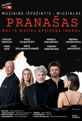 Pirkti bilietus Muzikinė išpažintis spektaklis, miuziklas ''Pranašas. Kai iš meilės užsidega rankos'' Šakiai, Šakių kultūros centras Lapkritis 19
