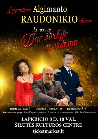 Pirkti bilietus Legendinės Algimanto Raudonikio dainos koncerte 