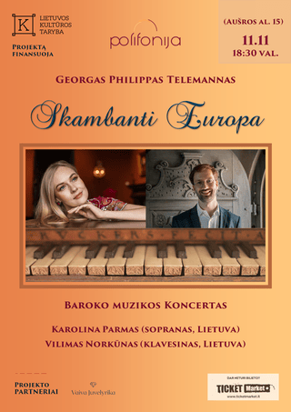 Pirkti bilietus Baroko muzikos koncertas „Skambanti Europa” Šiauliai, Polifonijos koncertų salė Lapkritis 11
