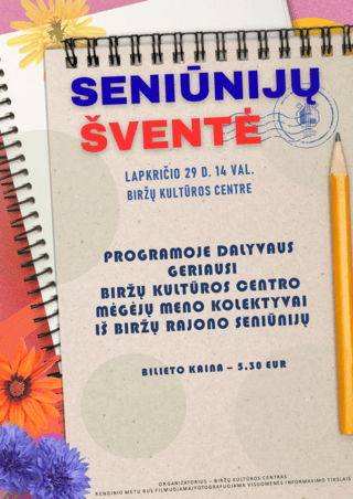 Pirkti bilietus Seniūnijų šventė Biržai, Biržų kultūros centras Lapkritis 29