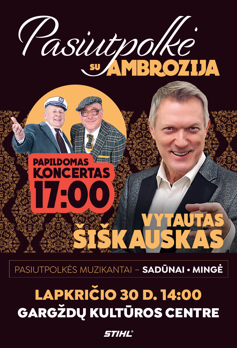 Pirkti bilietus PAPILDOMAS KONCERTAS. Pasiutpolkė su AMBROZIJA Gargždai, Gargždų kultūros centro „4 VANDENŲ“ renginių salė Lapkritis 30