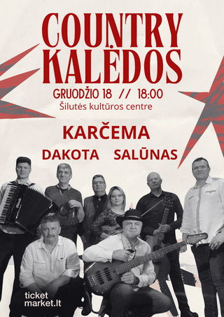 Pirkti bilietus Country Kalėdos Šilutė, Šilutės kultūros centras Gruodis 18