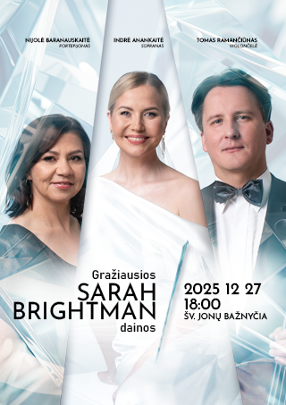 Pirkt biļetes “Gražiausios Sarah Brightman dainos skambančios naujai” Vilnius, Šv. Jonų bažnyčia Decembris 27