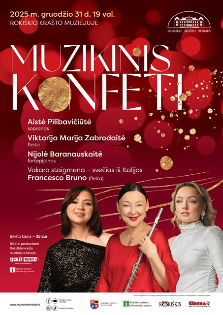 Buy tickets Koncertas MUZIKINIS KONFETI Rokiškis, Rokiškio krašto muziejus December 31