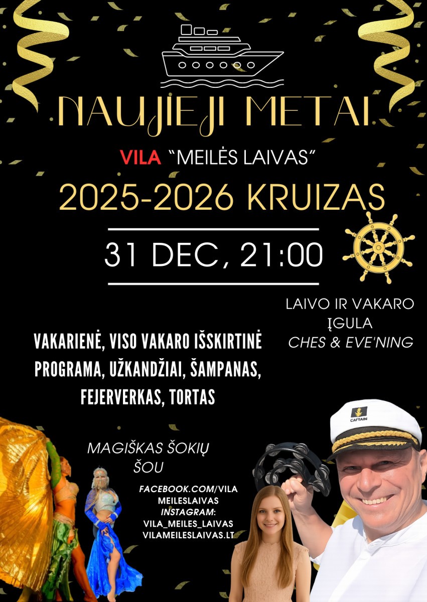 Pirkti bilietus Naujametinis Kruizas 2025-2026 Viloje 