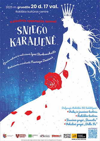 Pirkti bilietus Kalėdinis spektaklis šeimai „Sniego karalienė“ Rokiškis, Rokiškio kultūros centras Gruodis 20