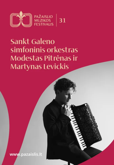 Buy tickets Festivalio pradžios koncertas: Sankt Galeno simfoninis orkestras, Modestas Pitrėnas ir Martynas Levickis Kaunas, Pažaislio vienuolynas June 06