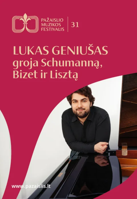 Купить билеты Lukas Geniušas groja Schumanną, Bizet ir Lisztą Kaunas, Kauno valstybinė filharmonija Июль 12
