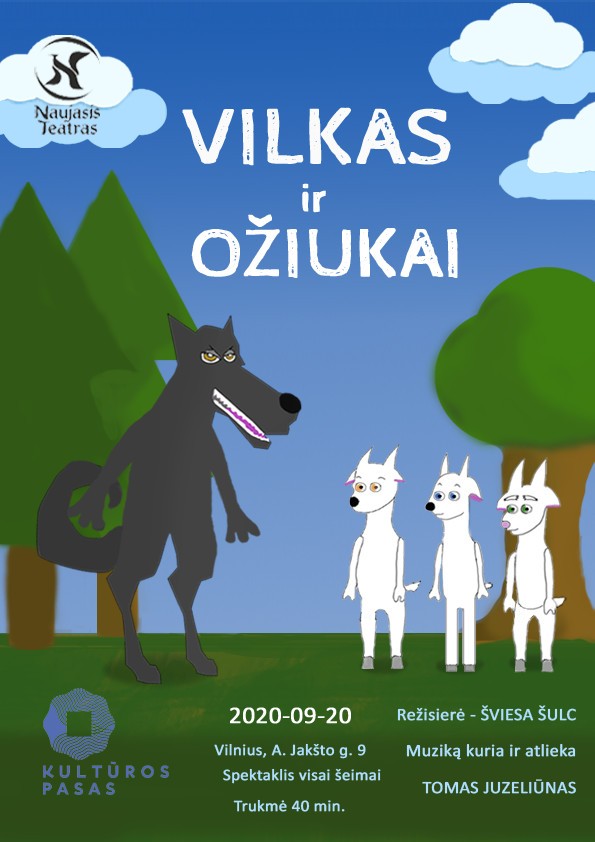 Pirkti bilietus Spektaklis šeimai: Vilkas ir ožiukai Vilnius, Naujasis teatras Balandis 11