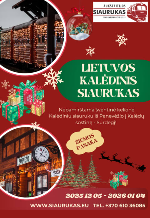 Pirkt biļetes LIETUVOS KALĖDINIS SIAURUKAS Panevėžys, Aukštaitijos siaurojo geležinkelio Panevėžio st. Decembris 07
