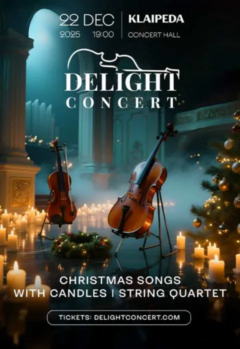 Buy tickets Kalėdinės dainos žvakių šviesoje | Styginių kvartetas Klaipėda, Klaipėdos koncertų salė December 22