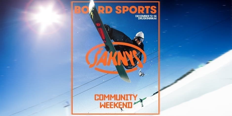 Pirkt biļetes Šaknys x Boardsports Community Weekend Druskininkai Druskininkai, Tech Spa Decembris 12