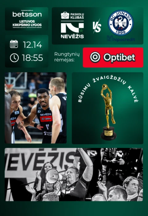 Buy tickets LKL rungtynės: Kėdainių „Nevėžis“ – Jonavos „Jonava“ Kėdainiai, Kėdainių arena December 14