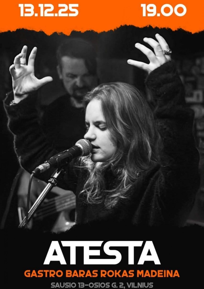Pirkti bilietus Atesta Live Vilniuje Vilnius, Alaus Namai Gruodis 13