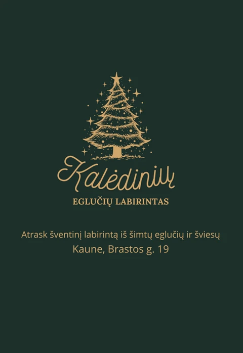 Pirkt biļetes Kalėdinių eglučių labirintas Kaune Kaunas, „Brastos skveras“ Brastos g. 19 Kaunas Decembris 17