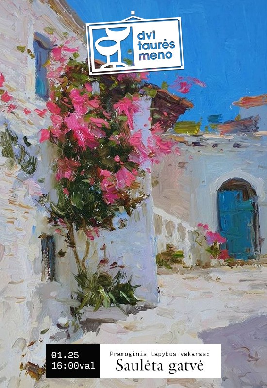 Pirkt biļetes Tapybos vakaras: Saulėta gatvė Vilnius, Dvi taurės meno tapybos studija - dvaras Janvāris 25