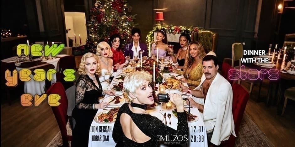 Pirkti bilietus Naujametinis vakaras su žvaigždėmis 3Mūzos rooftop bare Vilnius, 3Mūzos Rooftop Bar Gruodis 31