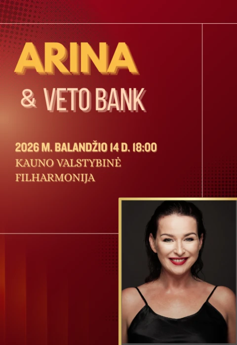 Pirkt biļetes Lietuvos bliuzo karalienė ARINA ir grupė Veto Bank Kaunas, Kauno valstybinė filharmonija Aprīlis 14