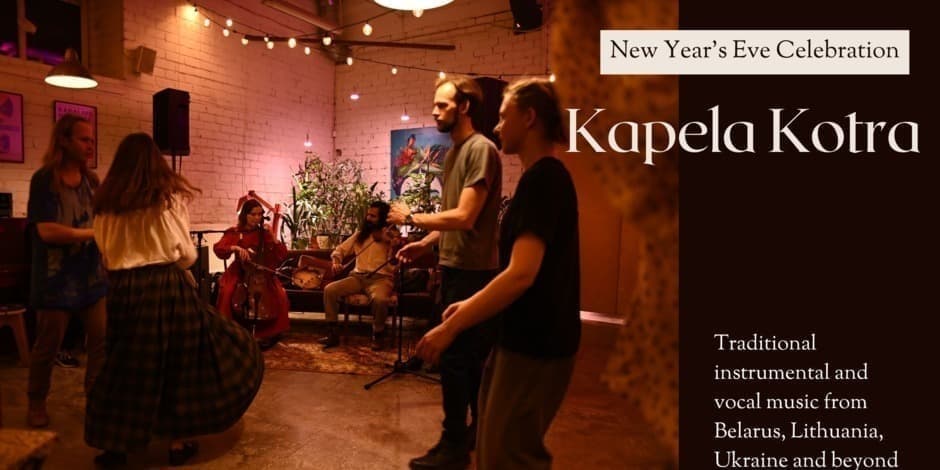 Pirkti bilietus Naujieji su folkmuzika ir šokiais: „Kapela Kotra“ Miesto laboratorijoje Vilnius, Miesto laboratorija Gruodis 31