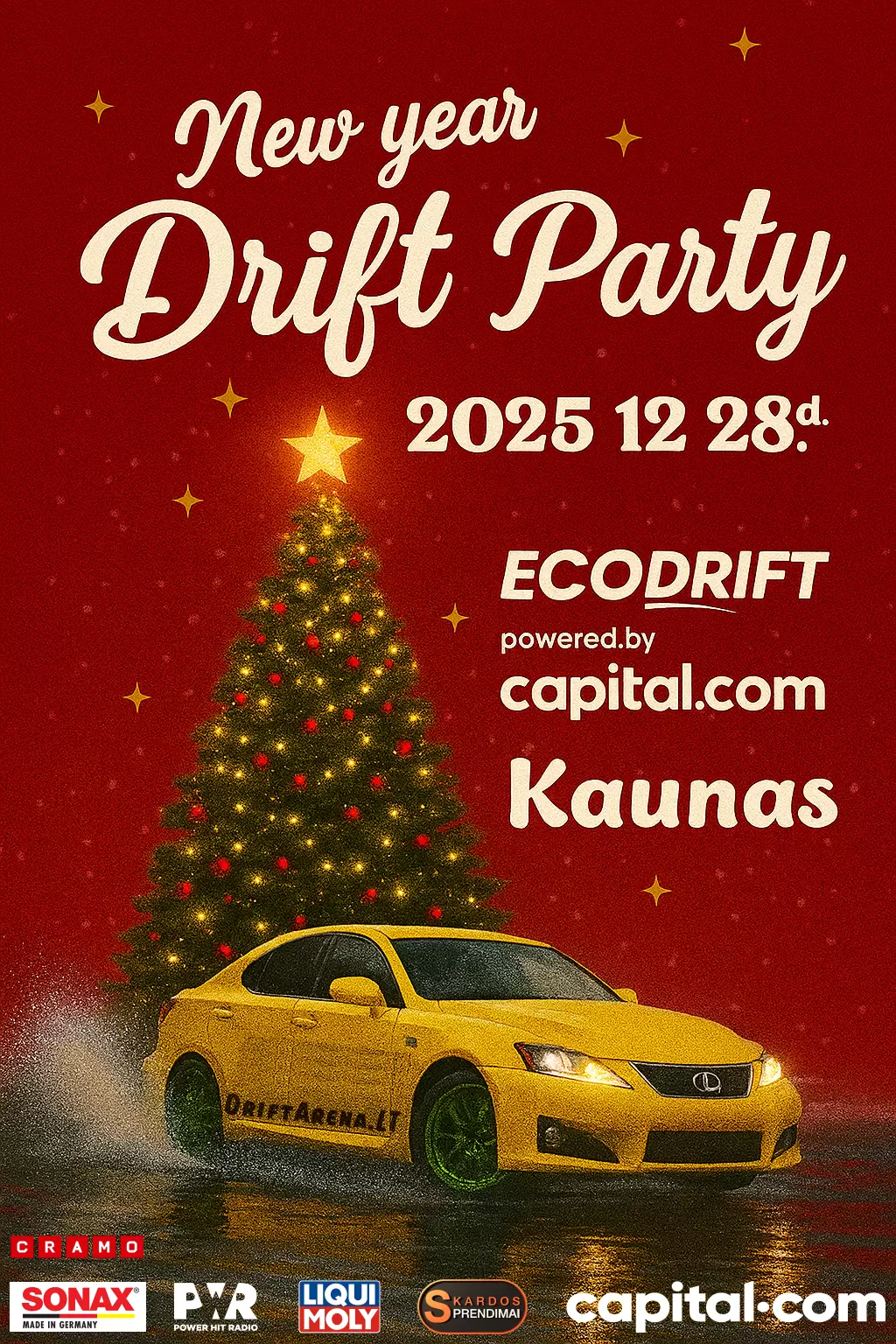 Pirkti bilietus NEW YEAR DRIFT PARTY / ECO DRIFT / KAUNAS Kaunas, S. Dariaus ir S. Girėno aerodromas Gruodis 28