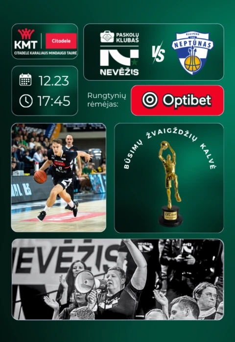 Pirkti bilietus Citadelė KMT: Kėdainių „Nevėžis“ – Klaipėdos „Neptūnas“ Kėdainiai, Kėdainių arena Gruodis 23