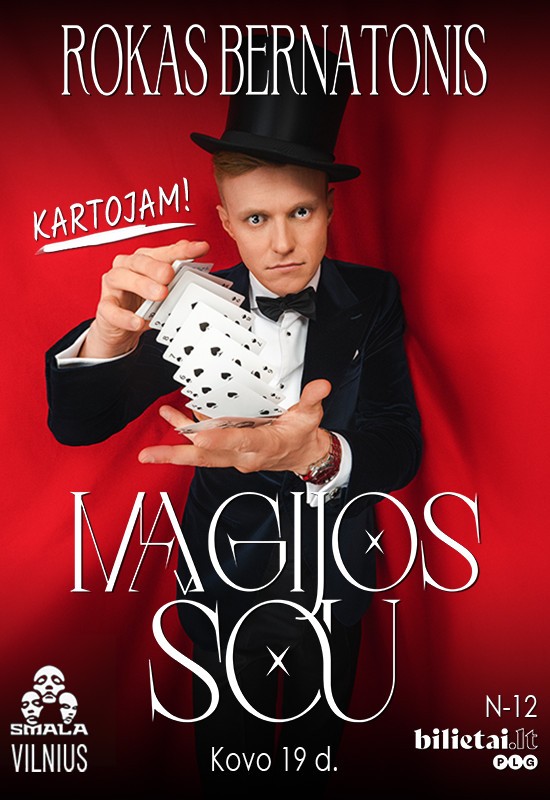 Pirkti bilietus Kartojam! Rokas Bernatonis. Magijos šou | Vilnius Vilnius, SMALA Kovas 19