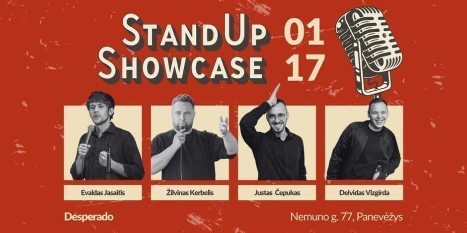 Pirkt biļetes Stand Up Showcase | Panevėžys Panevėžys, Desperado Janvāris 17