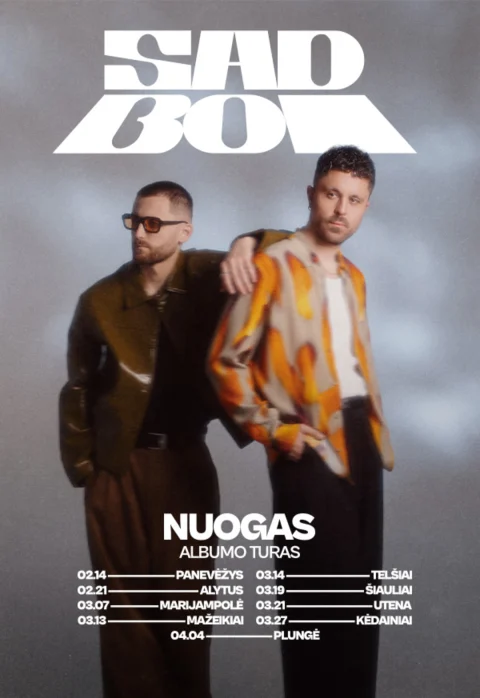 Pirkti bilietus SADBOI – albumo ,,Nuogas“ pristatymo koncertinis turas | Utena Utena, Kūrybinių industrijų centras „Taurapilis“ Kovas 21