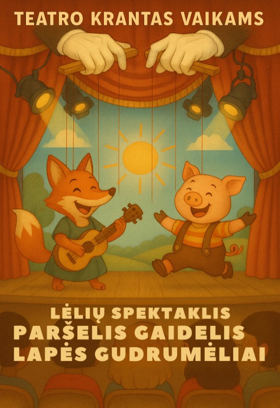 Buy tickets Paršelis Gaidelis Lapės gudrumėliai Vilnius, Teatro krantas January 03