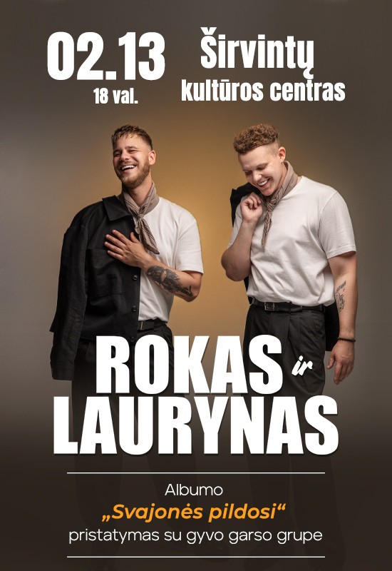 Pirkti bilietus Rokas ir Laurynas | Albumo pristatymas 
