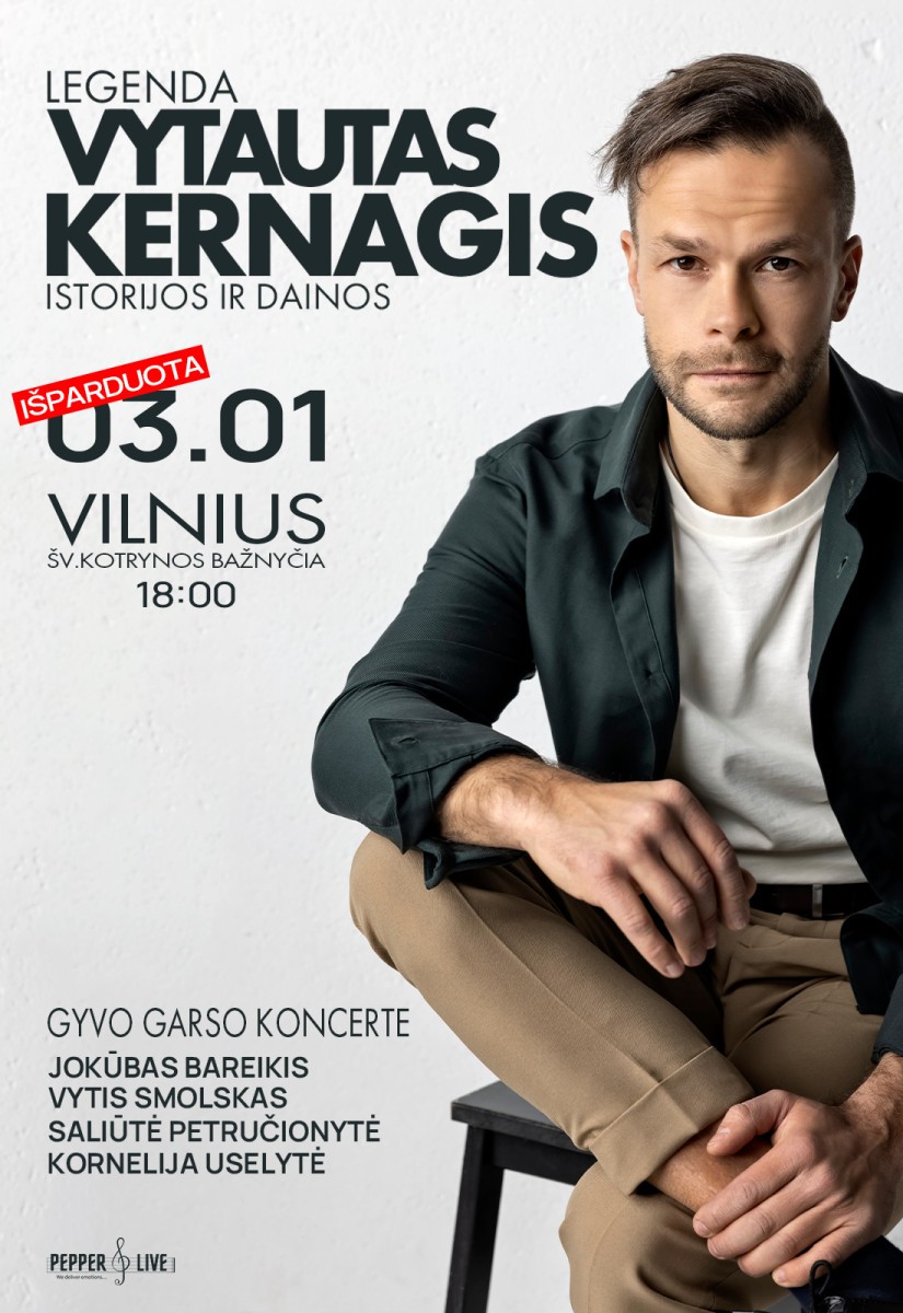 Купить билеты Legenda. Vytautas Kernagis. Istorijos ir dainos | Vilnius Vilnius, Šv. Kotrynos bažnyčia Март 01