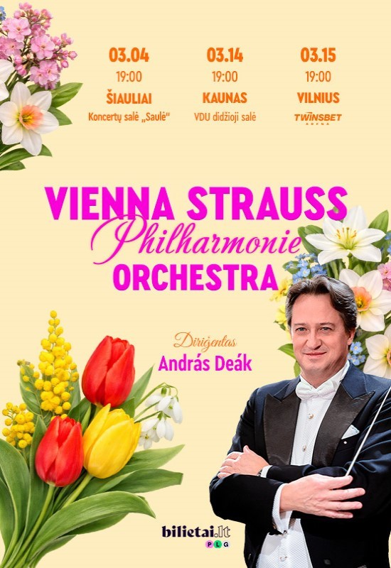 Buy tickets Vienna Strauss Philharmonie Orchestra | Šiauliai Šiauliai, Koncertų salė Saulė March 04