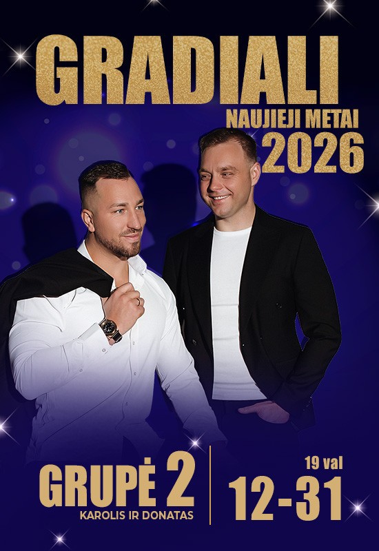 Pirkti bilietus Gradiali Naujieji Metai | GRUPĖ 2 | Palanga Palanga, Restoranas PINETA | Sanatorija GRADIALI Gruodis 31 - Sausis 01