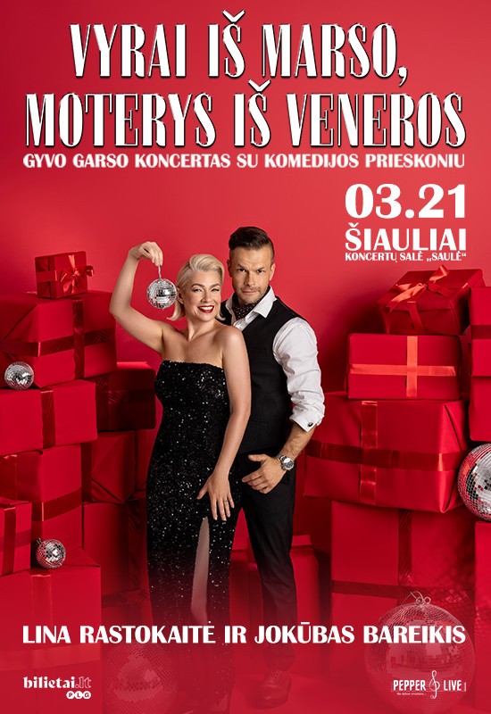 Pirkti bilietus Vyrai iš Marso, moterys iš Veneros | Šiauliai Šiauliai, Koncertų salė Saulė Kovas 21