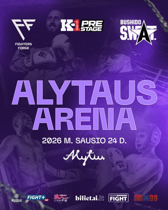 Купить билеты Bushido S.W.A.T.'99 X Fighters Forge ALYTUS Alytus, Alytaus sporto ir rekreacijos centras Январь 24
