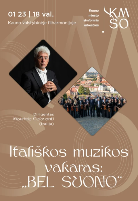 Pirkt biļetes ITALIŠKOS MUZIKOS VAKARAS: „BEL SUONO“ Kaunas, Kauno valstybinė filharmonija Janvāris 23