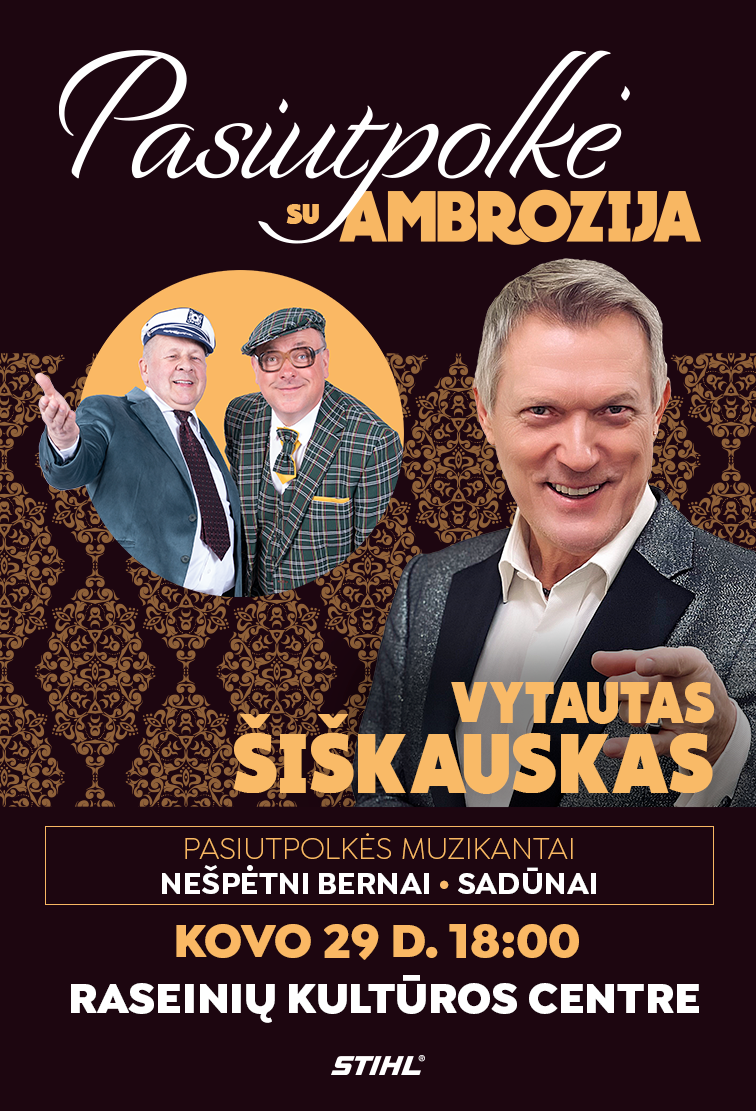 Buy tickets PASIUTPOLKĖ SU AMBROZIJA Raseiniai, Raseinių kultūros centras March 29
