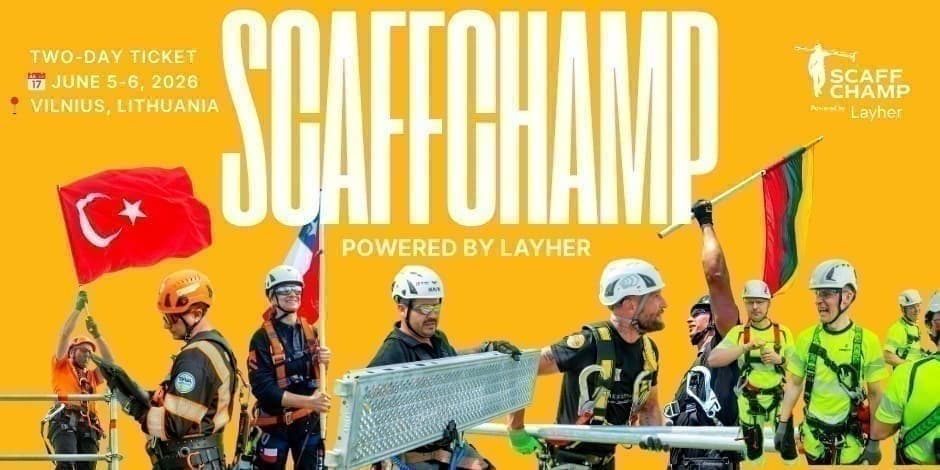 Pirkti bilietus ScaffChamp powered by Layher 2026 Vilnius, Baltic Scaffolders Association (BSA) Birželis 05