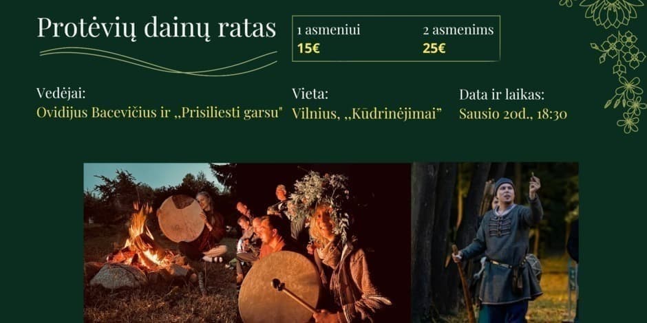 Pirkti bilietus Protėvių dainų ratas VILNIUS Vilnius, Kūdrinėjimai Sausis 20