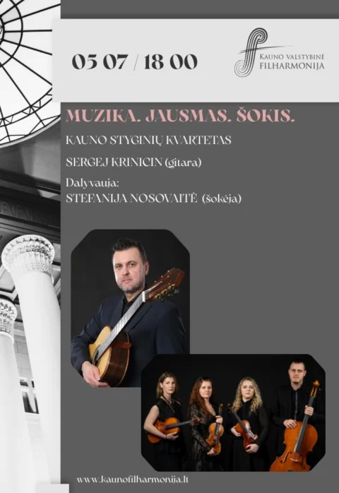 Pirkti bilietus MUZIKA. JAUSMAS. ŠOKIS. Kaunas, Kauno valstybinė filharmonija Gegužė 07
