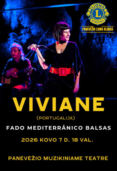 Buy tickets VIVIANE (Portugalija). Sugrįžimas. FADO mediterrânico balsas Panevėžys, Panevėžio muzikinis teatras March 07
