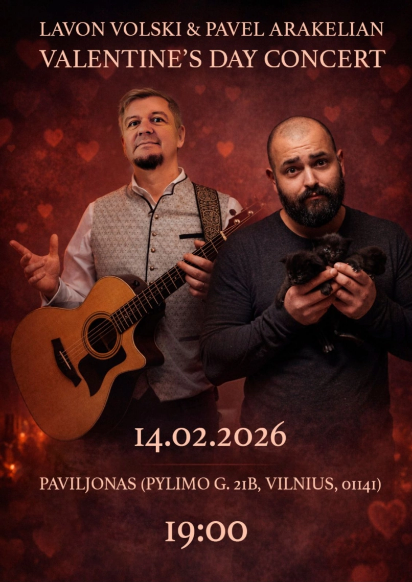 Pirkti bilietus Lavon Volski & Pavel Arakelian Valentine's Day Concert Vilnius, Paviljonas Vasaris 14