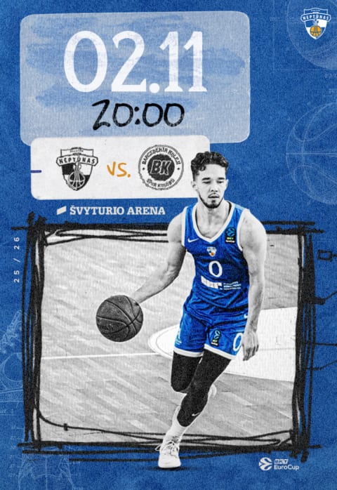 Pirkti bilietus BKT EuroCup: Klaipėdos „Neptūnas“ –  Stambulo „Bahcesehir College” Klaipėda, Klaipėdos Švyturio arena Vasaris 11