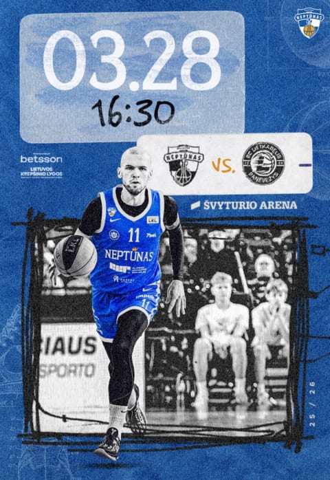 Buy tickets LKL: Klaipėdos „Neptūnas“ – Panevėžio „Lietkabelis“ Klaipėda, Klaipėdos Švyturio arena March 28