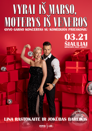 Pirkti bilietus Vyrai iš Marso, moterys iš Veneros | Šiauliai Šiauliai, Šiaulių koncertų salė Saulė Kovas 21