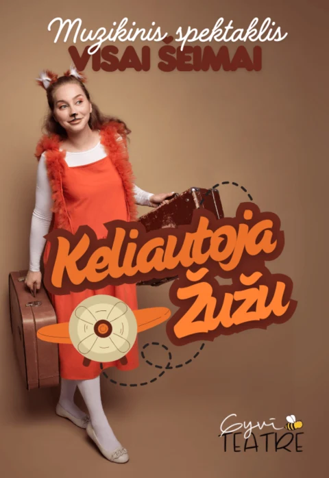 Pirkt biļetes Muzikinis spektaklis vaikams „Keliautoja Žužu“ | GyviTeatre | Vilnius Vilnius, GyviTeatre NAMAI Februāris 07